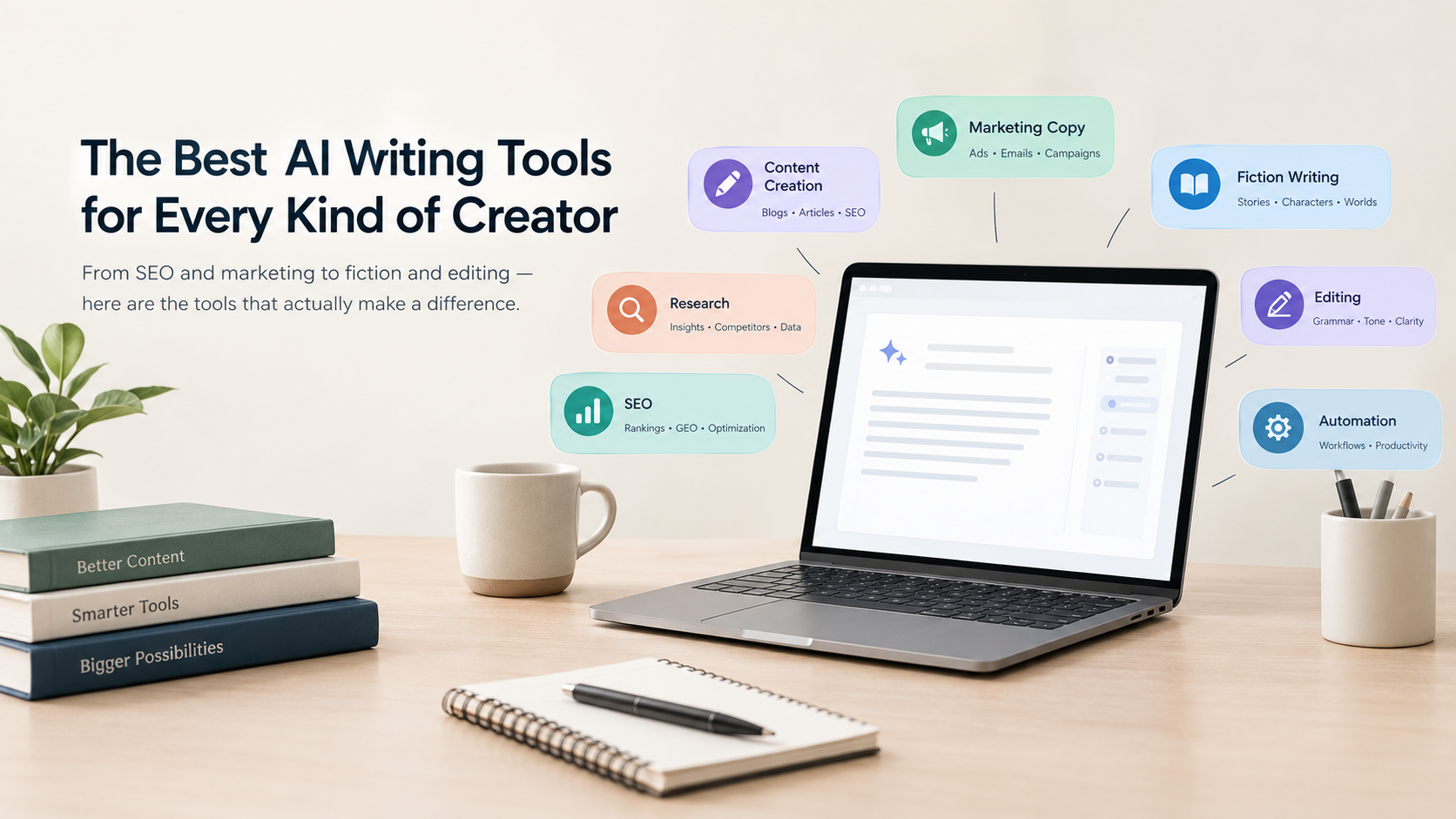 10 Best AI Writing Tools in 2026 (Tested for SEO, Fiction and Marketing)