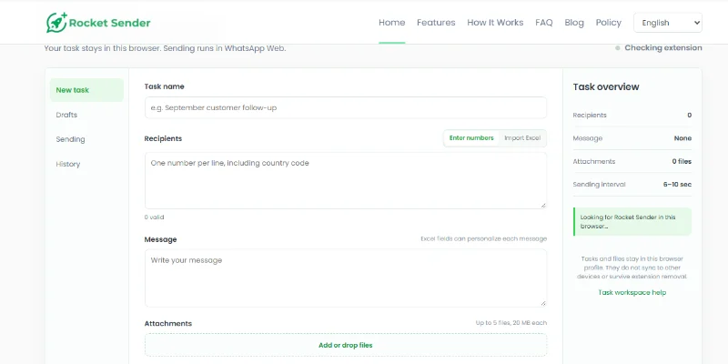 . Rocket Sender Screenshot 2